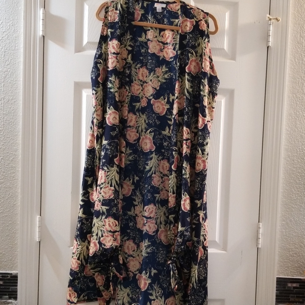 LulaRoe Long Floral Vest